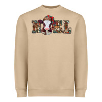 Western Christmas Baby Cow Noel Heavyweight Sweatshirt | Teevron