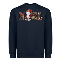 Navy western christmas baby cow noel Heavyweight Sweatshirt - Jasminsmagicworld