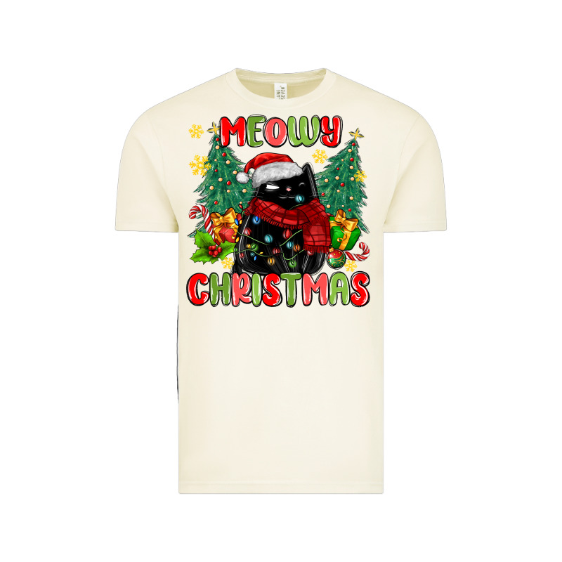 Meowy Christmas Black Cat Vintage Tee by MaliasSmallBusiness | Teevron