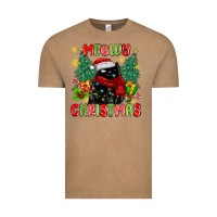 Vintage Coffee meowy christmas black cat Vintage Tee - MaliasSmallBusiness