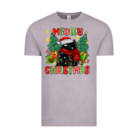 Vintage Zinc meowy christmas black cat Vintage Tee - MaliasSmallBusiness