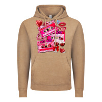 Vintage Coffee valentines day cassette Vintage Hoodie - NancyCooperArtShop