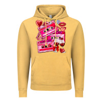 Vintage Mustard valentines day cassette Vintage Hoodie - NancyCooperArtShop