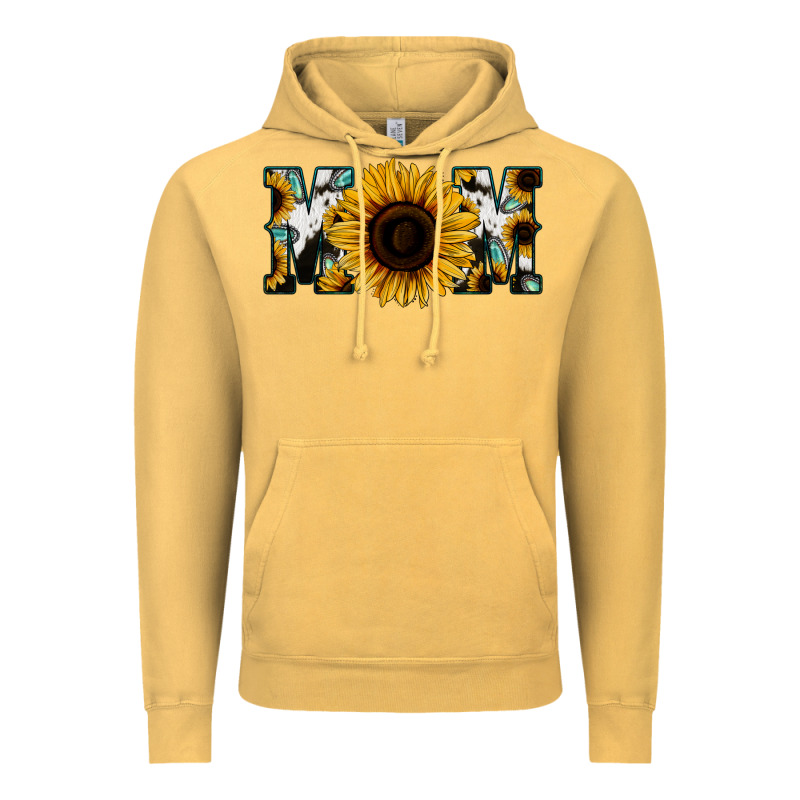 Sunflower Cowhide Mom Vintage Hoodie by Jasminsmagicworld | Teevron