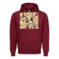 Burgundy wizard items Zipper Hoodie - TumblerDesignByShophia