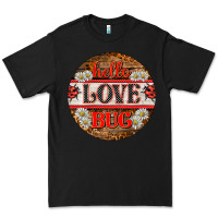 Black hello love bug ladybug ornament Premium Tee - BarkalooDesign