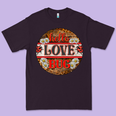 Hello Love Bug Ladybug Ornament Premium Tee Designed By Barkaloodesign