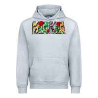 Heather Grey floral animal print mama Urban Hoodie - CowhideDigitalArt