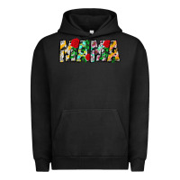 Pigment Black floral animal print mama Urban Hoodie - CowhideDigitalArt
