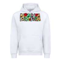 White floral animal print mama Urban Hoodie - CowhideDigitalArt