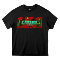 Black latina libbey glass Heavy Core Tee - BundleAndBundleShop
