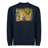 Navy hello summer pineapple Heavyweight Sweatshirt - BarkalooDesign