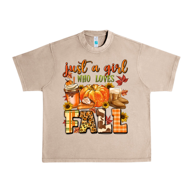 Just A Girl Who Loves Fall Urban Heavy Tee by MaliasSmallBusiness | Teevron