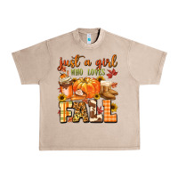 French Oak just a girl who loves fall Urban Heavy Tee - MaliasSmallBusiness