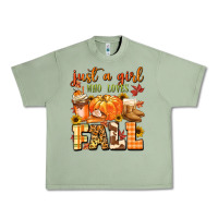 Oil Green just a girl who loves fall Urban Heavy Tee - MaliasSmallBusiness