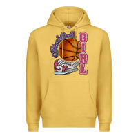 Antique Gold Basketball girl Premium Hoodie - HowdyJamesFarm