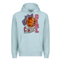 Blue Mist Basketball girl Premium Hoodie - HowdyJamesFarm