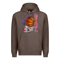 Coffee Basketball girl Premium Hoodie - HowdyJamesFarm