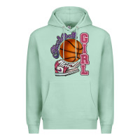 Seafoam Basketball girl Premium Hoodie - HowdyJamesFarm
