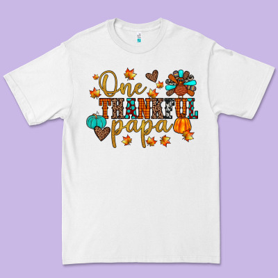 One Thankful Papa Premium Tee Designed By Jahusdesignshop