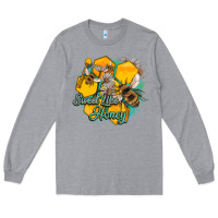 Heather Grey sweet like honey Long Sleeve Tee - Artiststas