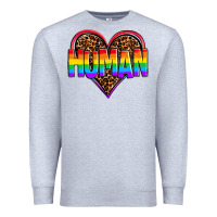Heather Grey lgbt pride human Premium Sweatshirt - OliviaCreatesArt