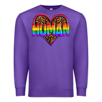 Purple lgbt pride human Premium Sweatshirt - OliviaCreatesArt