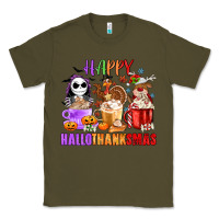 Army Green happy hallothanksmas Classic Tee - MaliasSmallBusiness