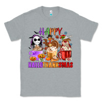 Heather Grey happy hallothanksmas Classic Tee - MaliasSmallBusiness