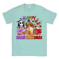 Seafoam happy hallothanksmas Classic Tee - MaliasSmallBusiness