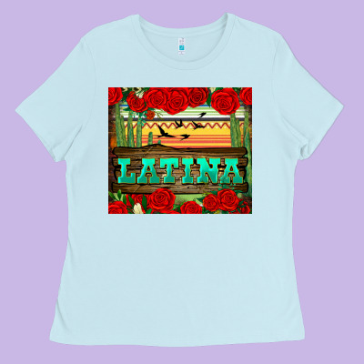 Latina Tumbler Ladies Tee Designed By Bundleandbundleshop
