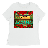 White latina tumbler Ladies Tee - BundleAndBundleShop