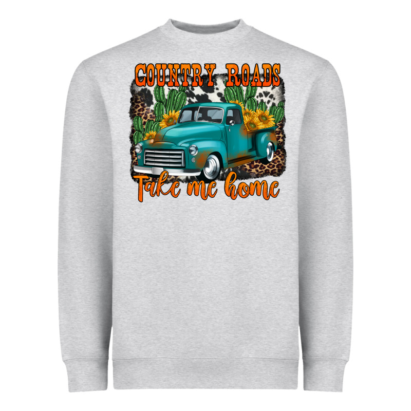 Country Roads Take Me Home Old Western Truck Heavyweight Sweatshirt by Jasminsmagicworld | Teevron