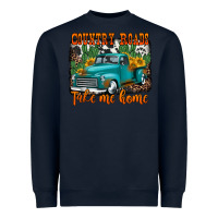 Navy country roads take me home old western truck Heavyweight Sweatshirt - Jasminsmagicworld