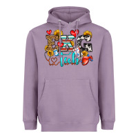 Lavender ekg tech Heavyweight Hoodie - OliviaCreatesArt