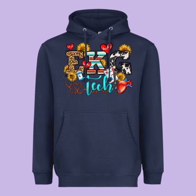 Ekg Tech Heavyweight Hoodie Designed By Oliviacreatesart