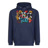 Navy ekg tech Heavyweight Hoodie - OliviaCreatesArt