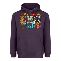 Plum ekg tech Heavyweight Hoodie - OliviaCreatesArt