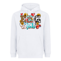 White ekg tech Heavyweight Hoodie - OliviaCreatesArt