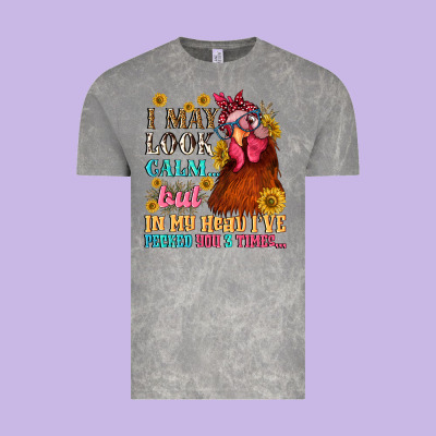 I May Look Calm But In My Head I Pecked You Three Vintage Tee Designed By Nancycooperartshop