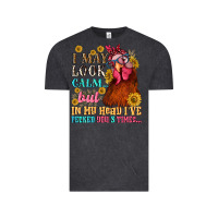 Vintage Black i may look calm but in my head i pecked you three Vintage Tee - NancyCooperArtShop