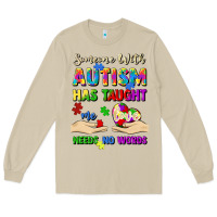 Mushroom someone with autism has taught me love needs no wo Long Sleeve Tee - Artiststas