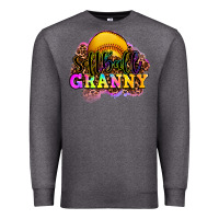 Charcoal Heather softball granny Premium Sweatshirt - OliviaCreatesArt