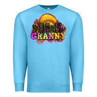 Ocean Blue softball granny Premium Sweatshirt - OliviaCreatesArt