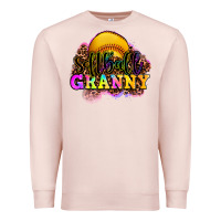 Pale Pink softball granny Premium Sweatshirt - OliviaCreatesArt
