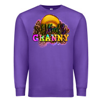 Purple softball granny Premium Sweatshirt - OliviaCreatesArt