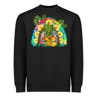 Black pineapple rainbow Heavyweight Sweatshirt - BarkalooDesign