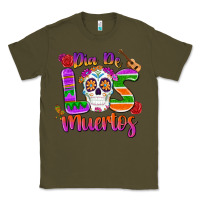 Army Green dia de los muertos Classic Tee - MaliasSmallBusiness