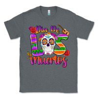 Charcoal Heather dia de los muertos Classic Tee - MaliasSmallBusiness