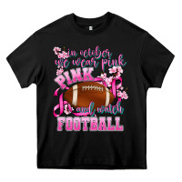 Black in october we wear pink and watch football Heavy Core Tee - AdoDesignShop